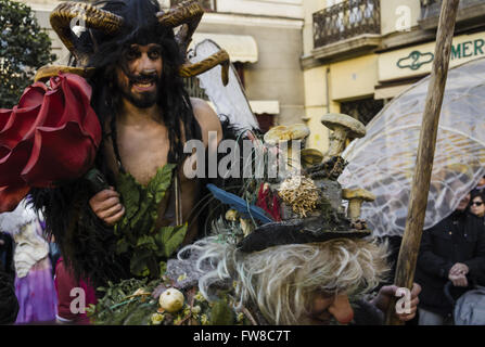 Madrid, Spanien, 1. April 2016. Die Quijote spielen.  Öffentlichkeit in der Nähe der Morboria Theatre Company in Shakespeare-Wald-Stück. Bildnachweis: Enrique Davó/Alamy Live-Nachrichten Stockfoto