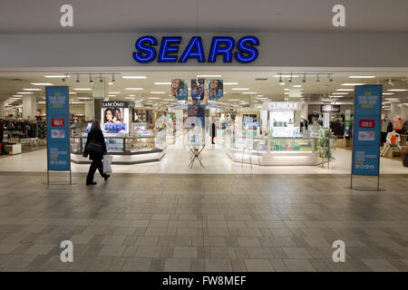 Sears Kaufhaus an der Cataraqui Town Centre Kingston, Ontario, auf Donnerstag, 14. Januar 2016. Stockfoto