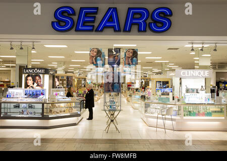 Sears Kaufhaus an der Cataraqui Town Centre Kingston, Ontario, auf Donnerstag, 14. Januar 2016. Stockfoto