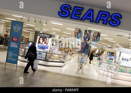 Sears Kaufhaus an der Cataraqui Town Centre Kingston, Ontario, auf Donnerstag, 14. Januar 2016. Stockfoto