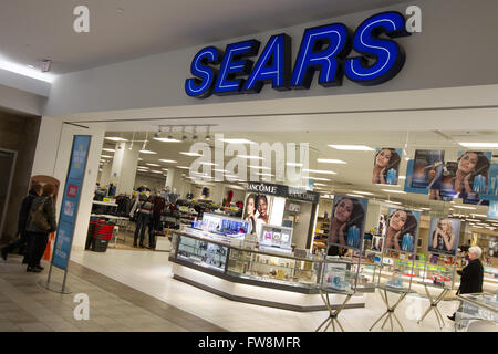 Sears Kaufhaus an der Cataraqui Town Centre Kingston, Ontario, auf Donnerstag, 14. Januar 2016. Stockfoto