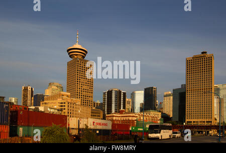 Downtown Vancouver, b.c., bei Sonnenaufgang auf Samstag, 9. Mai 2015. Stockfoto