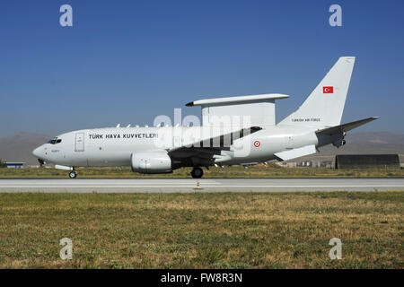 Eine türkische Luftwaffe Boeing 737-7ES Wedgetail, der neue Frieden Eagle Airborne Early Warning and Control (AEW & C) Plattform, Teilnahme an Stockfoto
