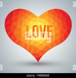 geometrischen Vektor Herz Stock Vektor