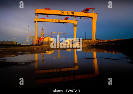 H & W, Belfast, Nordirland Stockfoto