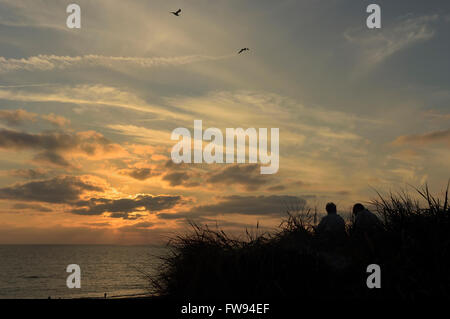 Bjerregård Strand Bjerregård. Hvide Sande. Westjütland. Dänemark Europa Stockfoto