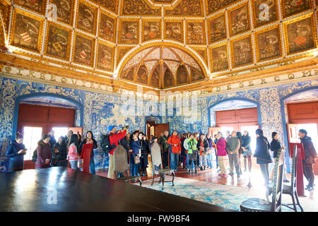 Blasons Hall im Nationalpalast, Sintra, Lissabon, Portugal, Europa Stockfoto