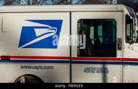 United States Postal Service van Stockfoto