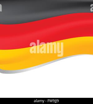 Vektor-Illustration einer fliegenden Flagge Deutschlands Stock Vektor