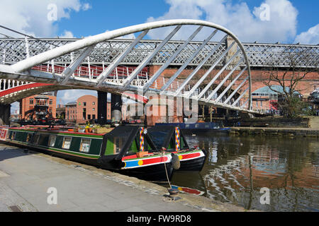 Bridgewater Canal Zentrum Manchesters, wo eine Flut von Todesfällen durch Ertrinken zeigen einen Serienmörder, auf der Durchreise ist aktiv. Stockfoto