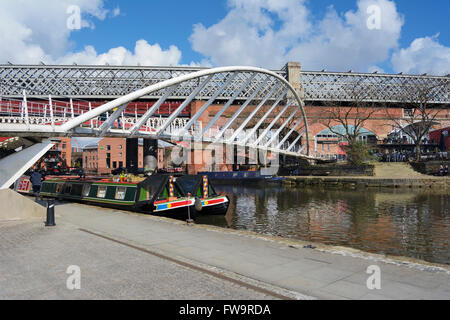 Bridgewater Canal Zentrum Manchesters, wo eine Flut von Todesfällen durch Ertrinken zeigen einen Serienmörder, auf der Durchreise ist aktiv. Stockfoto