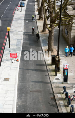 Zyklus Lane Superhighway neue Thames Embankment Stockfoto