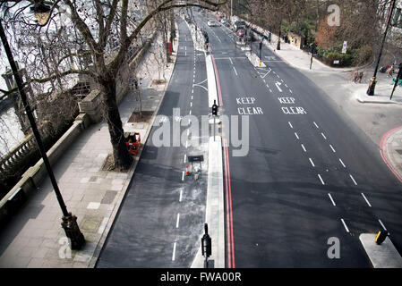 Zyklus Lane Superhighway neue Thames Embankment Stockfoto