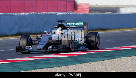 F1 TESTS BARCELONA - CIRCUIT DE CATALUNYA 1. MÄRZ 2016 Stockfoto