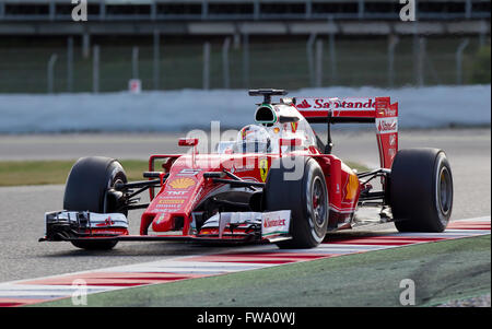 F1-TESTS - CIRCUIT DE CATALUNYA BARCELONA, 2. MÄRZ 2016 Stockfoto