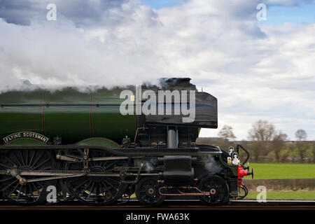 Flying Scotsman Dampfzug auf seiner konstituierenden verkehren zwischen London Kings Cross und York am 25. Februar 2016 nach einer £4,2 Stockfoto