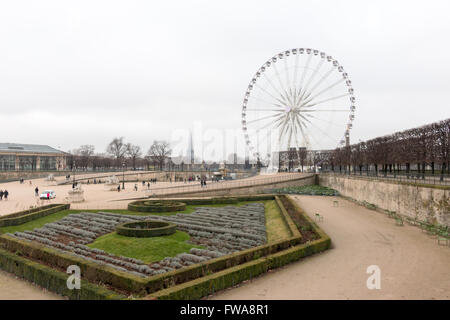 Tuilerien-Garten (Jardin des Tuileries), eine Grünanlage zwischen Louvre und Place De La Concorde. Stockfoto