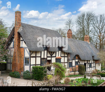 Anne Hathaway's Cottage, Shottery, Stratford-upon-Avon, Warwickshire, England, Großbritannien Stockfoto