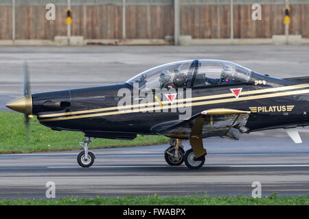 Pilatus PC - 9M militärische Trainingsflugzeug HB-HPJ Stockfoto