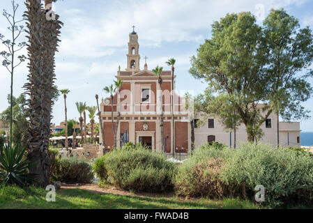 Franziskaner Kirche des Heiligen Petrus in alte Stadt Jaffa, Teil von Tel Aviv, Israel Stockfoto