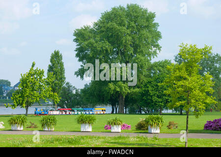 Deutschland, Köln, Deutz, Rheinpark, Kleinbahn Stockfoto