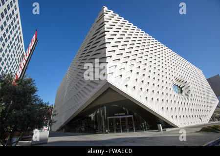 Außenansicht des die breite Kunst-Museum in Los Angeles. Stockfoto