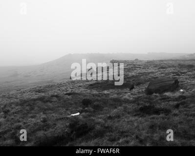 Felsen im Westen Nab Wessenden Head Road, Marsden Moor Estate W. Yorks Stockfoto