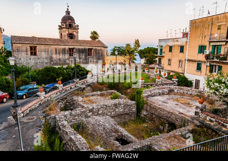 Piazza S. Pancrazio. Taormina, Messina, Sizilien, Italien Stockfoto