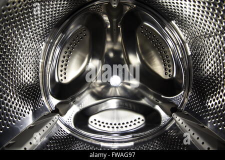 Im Inneren Waschmaschine Zylinder und Trommel Stockfoto