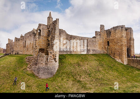 Warkworth Castle in Northumberland, England, UK Stockfoto