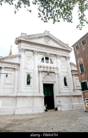 Kirche San Francesco Della Vigna. Die Legende sagt, dass an dieser Stelle ein Engel zu St Mark erschienen. Stockfoto