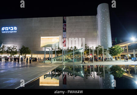 Habima Theater Habima Square (auch genannt Orchester Plaza) in der Stadt Tel Aviv, Israel Stockfoto