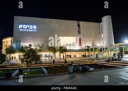 Habima Theater Habima Square (auch genannt Orchester Plaza) in der Stadt Tel Aviv, Israel Stockfoto