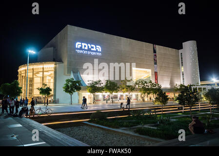 Habima Theater Habima Square (auch genannt Orchester Plaza) in der Stadt Tel Aviv, Israel Stockfoto