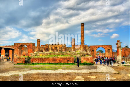 Tempel des Jupiter in Pompeji - Italien Stockfoto