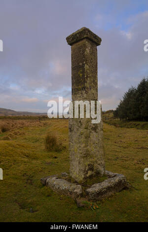 Charlotte Dymond Denkmal in der Nähe von groben Tor auf Bodmin Moor Stockfoto