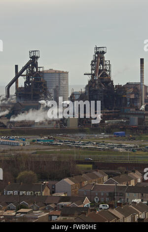 Tata Steel funktioniert, Port Talbot, South Wales, UK. 2. April 2016. Tata Steel Works, Port Talbot, wo mehr als 4000 Arbeitsplätze unter sind Risiko nach Tata Steel es ist diese Woche angekündigt, um Stahl Baustellen in ganz Großbritannien zu verkaufen. Bildnachweis: Haydn Denman/Alamy Live-Nachrichten Stockfoto