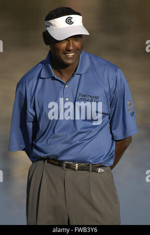 Orlando, FL, USA. 18. März 2007. Vijay Singh nach dem Gewinn der Arnold Palmer Invitational in Bay Hill Club und Lodge am 18. März 2007 in Orlando, Florida.ZUMA Presse/Scott A. Miller © Scott A. Miller/ZUMA Draht/Alamy Live News Stockfoto