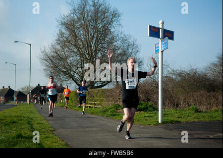 Loughborough Halbmarathon April 2016 Stockfoto