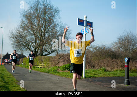 Loughborough Halbmarathon April 2016 Stockfoto