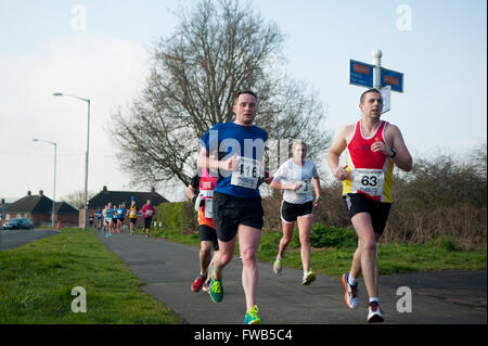 Loughborough Halbmarathon April 2016 Stockfoto