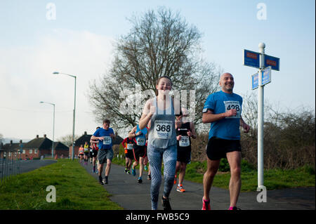 Loughborough Halbmarathon April 2016 Stockfoto