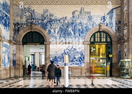 Sao Bento Bahnhof, Porto, Portugal Stockfoto