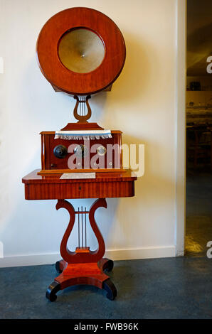Hausgemachte 3-weit Radio Build von schwedischen Tischler Johan Edvin Olsson im Jahr 1927, die nicht sich leisten konnten, einen zu kaufen. Ausstellen einer Stockfoto