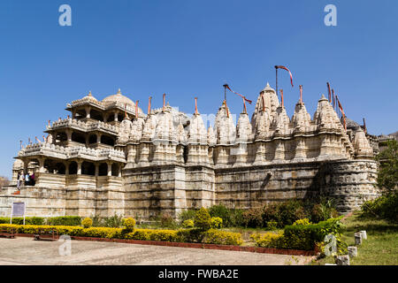 Ranakpur Jain-Tempel, Ranakpur, Rajasthan, Indien Stockfoto