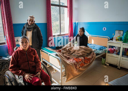 Nepal, Sangha, Wirbelsäulenverletzung Rehabilitationszentrum Stockfoto