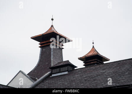 Die Dalwhinnie-Malt-Whisky-Destillerie in Dalwhinnie, Inverness-Shire, Schottland Stockfoto