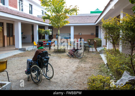 Nepal, Sangha, Wirbelsäulenverletzung Rehabilitationszentrum Stockfoto