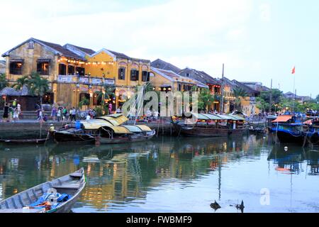 Waterfront Straße, Hoi an, Vietnam, Asien Stockfoto