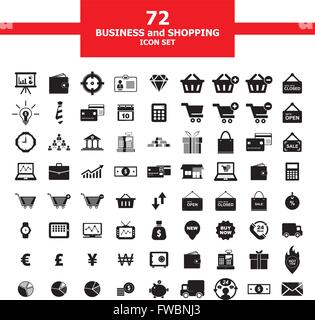 Business- und shopping-Icon-set Stock Vektor